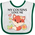 thumbnail image 3 of Inktastic My Cousins Love Me Little Fox Boys or Girls Baby Bib, 3 of 4