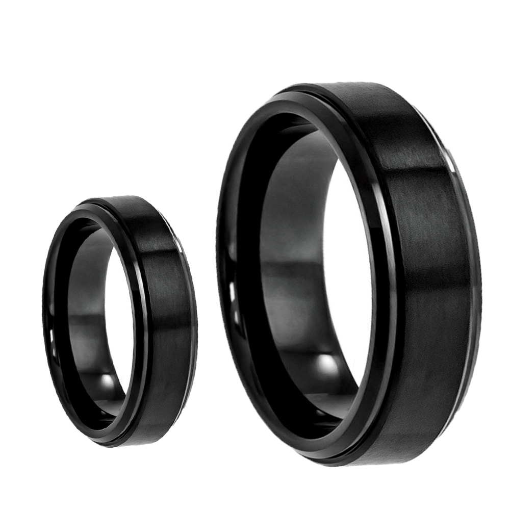 Matching Cosmic Glowstone Wedding Ring Set In Tungsten | Patrick Adair Designs - Foto 7