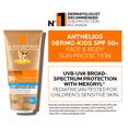 thumbnail image 3 of La Roche-Posay Anthelios Dermo-Kids Sunscreen SPF 50+, Water-Resistant Lotion for Children, 200mL, 3 of 11