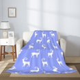 thumbnail image 2 of Throw Blanket for Couch Sofa and Bed, Simple Cartoon Goat White Super Soft Plush Throw Blanket, Fuzzy Cuteness Comfy Warm Washable Flannel Blanket & Throws for All Season 60"x50", 2 of 5