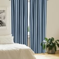 thumbnail image 2 of Ambesonne Teal Stripe Window Curtains, Simple Modern Streaks, Each 28" W x 63" L, Dark Blue and Teal, 2 of 4