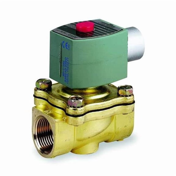 Redhat Solenoid Valve,Brass,NC,Air, Inert Gas 8210G009