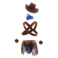 thumbnail image 1 of Conjunto de Vaquero Occidental Macarena Arnés de Cuerpo de Cuero Traje de los hombres cosplay, 1 of 8