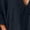 Blue, variant on Batwing Sleeve Tie Front Tops for Women V Neck Drawstring Blouse Asymmetric Hem Casual Crinkle Fabric Shirts