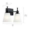 thumbnail image 3 of 2 Light Vanity Light in Soft Contemporary Style-10.25 inches Tall and 15 inches Wide-Champagne Bronze Finish Bailey Street Home 147-Bel-4763960, 3 of 10