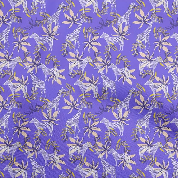 oneOone Silk Tabby Medium Purple Fabric Tropical Leaf Diy Clothing Quilting Fabric Print Fabric By Yard 42 Inch Wide