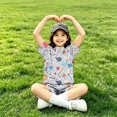thumbnail image 4 of Grblisyd Back to School Outfits for Girls Short Sleeve Crew Neck T Shirts Top and Shorts Clothing Sets, 4 of 5