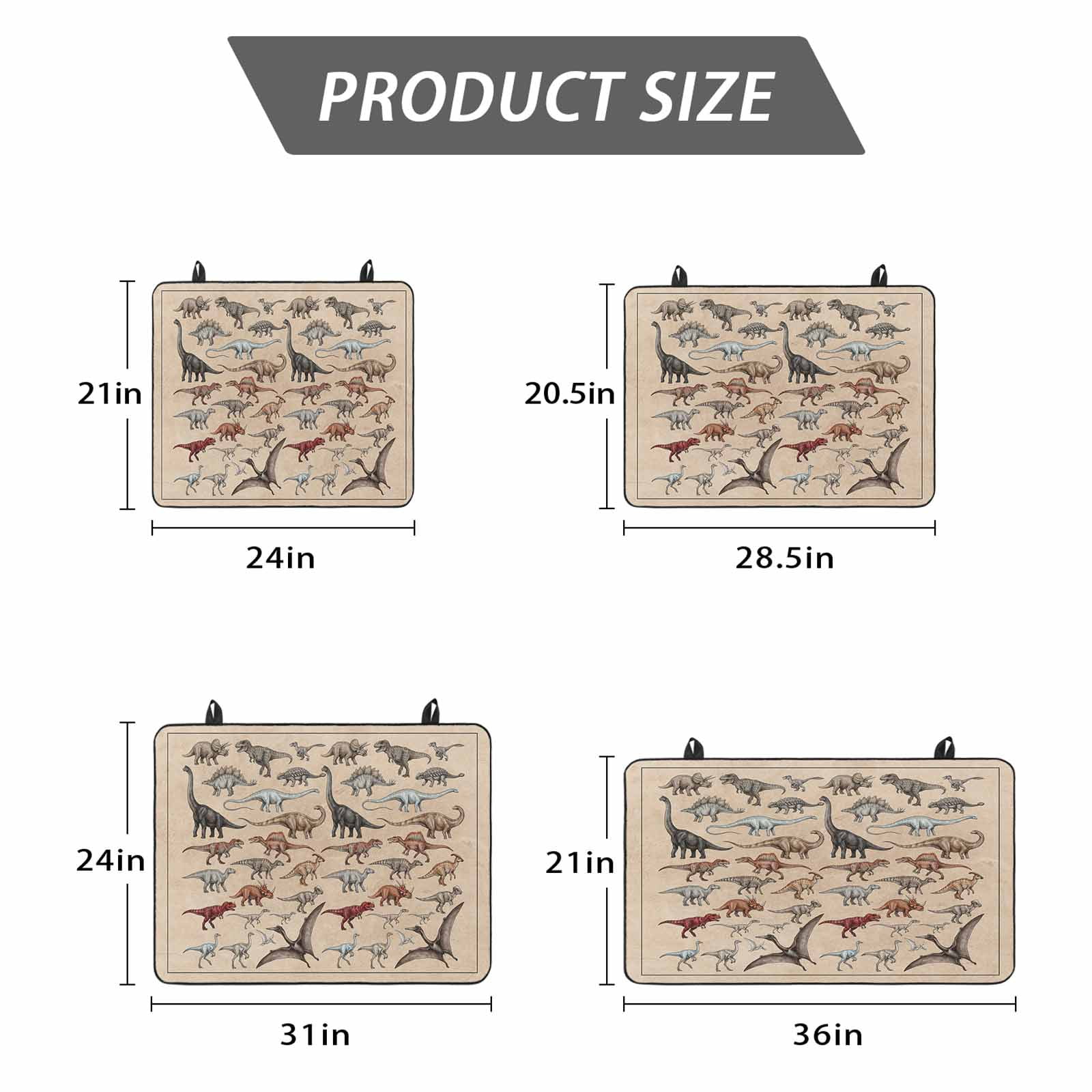Retro Dinosaurs Stove Top Cover for Electric Stove, Heat-proof & Non Slip Glass Top Stove Cover Protector, Vintage Primitive Wild Animals Brown Kitchen Flat Cooktop Rubber Mat 24x21 Inches
