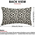 thumbnail image 4 of Polka Dot Throw Pillow Covers 12x20 Set of 2 Black Cream Throw Pillows Boho Design Brush Strokes Decorative Outdoor Pillowcase Square Cushion Cover Linen Pillow Case for Home Sofa Couch Bed, 4 of 6