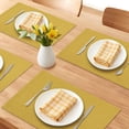 thumbnail image 2 of Unique Bargains Cotton and Linen 4Pcs Rustic Table Mats Golden Yellow 18.1x11.8inch, 2 of 6