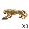 thumbnail image 1 of 3xBrass Tiger Decoración Antigua Para El Hogar, Regalo, Adornos De Animales, Escultura De Tigre, 1 of 8