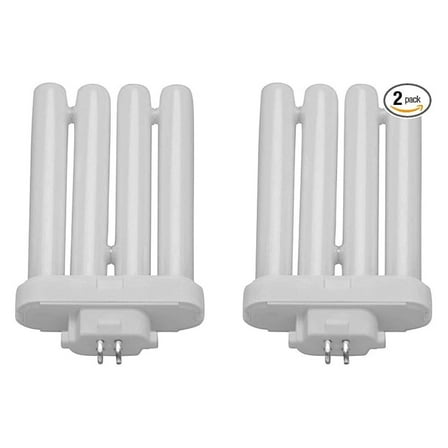 FML 27W 6500K Fluorescent Bulb Replacement 2 Pack - 4 Pin Daylight CFL Bulbs for Reading Lamps, Floor Lights, Gx10q-4 Base