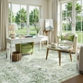 thumbnail image 3 of Lahome Decor 8'x10' Washable Area Rug,8x10ft Boho Tribe Rugs for Living Room With Non-Slip Backing, Stain Resistant Non-Shed Carpet for Bedroom, Dining Room, Dorm, Office,Farmhouse- Green, 3 of 7
