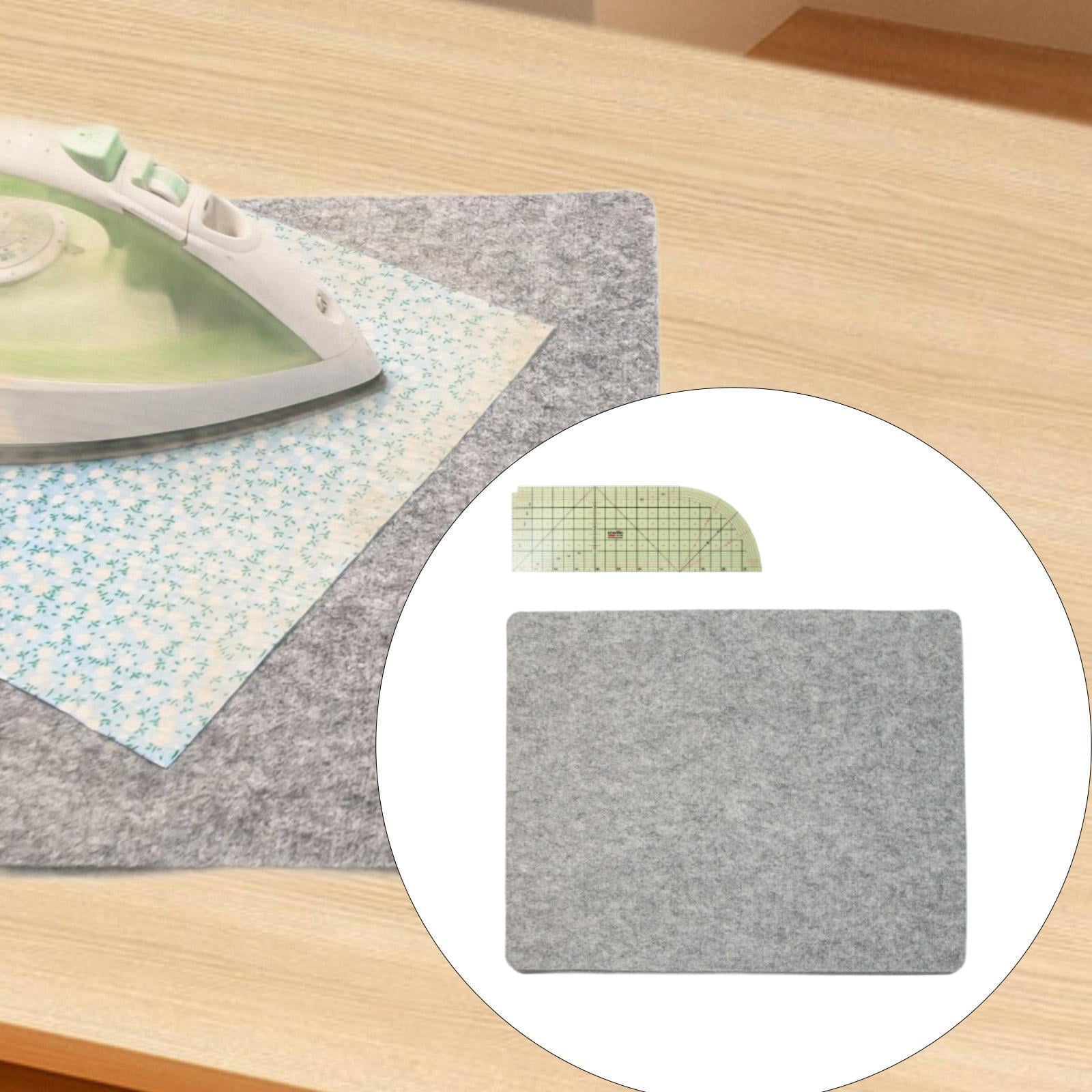 Fiocias Ironing Mat Felt Iron Board Mat Hot Ironing Ruler for Ironing Station Countertop Set C