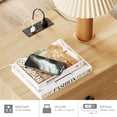 thumbnail image 5 of WAMPAT Farmhouse End Table with Charging Station, Rustic 2-Drawer Nightstand, Oak, 5 of 5