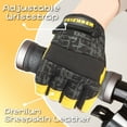 thumbnail image 3 of FEISHDEK Non-Slip Fingerless Bike Gloves for Kids, Cycling & Biking Outdoor Sports(Black, Size: Small), 3 of 7