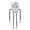 White, variant on Portable Robot Fan Man, Desk Fan Rechargeable with Suckers, Small Fan for Office, Home, and the Outdoors,Rechargeable , Flexible Bendable 4 Legs Structure,14.57*1.54in.