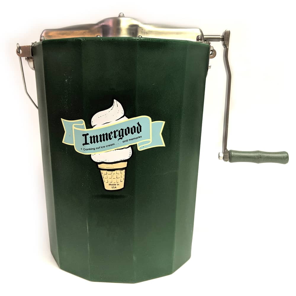 Immergood Amish Made Hand Crank Home Made Ice Cream Freezer Maker 6 Quart