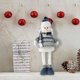 thumbnail image 1 of Decoración del hogar, decoración de habitaciones, decoración de paredes, lindo muñeco de nieve de tela azul, muñeco de ganchillo, regalo navideño hecho a mano, escultura de muñeco de nieve para interi, 1 of 6