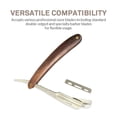 thumbnail image 5 of Caliber Pro Straight Razor H1, 6.5 inch Wood Handle, Stainless Steel Blade, Barber Scraper, 5 of 8