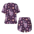 thumbnail image 6 of Rocae Snake And Flower for Two Piece Sleepwear Pajamas Sets for Women Soft Short-Sleeved Pjs with Lounge Shorts 3X-Large, 6 of 9