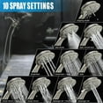 thumbnail image 2 of High Pressure Shower Heads, 7.2Inch 2 in 1 Rainfall Shower head & Handheld Showers with Magnetic Docking System, Ten-Function Handheld Shower Head with 59" Rotatable Stainless Steel Hose (Nickel), 2 of 16