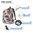 thumbnail image 4 of Honeii Marine Sailing Print Canvas College Laptop Backpack, Durable Rucksack Travel Notebook Bag School Backpack Book Bag for Men Women-Small, 4 of 7