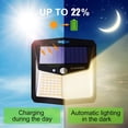 thumbnail image 3 of Luces solares CLAONER 128 LED, paquete de 6 unidades, IP65, impermeables, 3 of 6