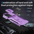 thumbnail image 5 of For iPhone 13 Pro Max Slim Fit Shockproof Hybrid with Slide Camera Cover & Rotated Ring Kickstand, [Military-Grade] Phone Case For iPhone 13 Pro Max 6.7",Purple,For iPhone 13 Pro Max, 5 of 8