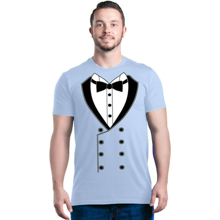 Shop4Ever Men's Black Button Tuxedo Suit Party Costume Graphic T-shirt