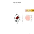 thumbnail image 3 of ANGARA Natural Shell Style Oval Ruby and Diamond Pendant in 14K White Gold for Women (Size-4x3mm) | July Birthstone, Birthday, Anniversary, Jewelry Gift for Women | Natural Ruby Necklace, 3 of 9