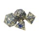thumbnail image 2 of 7pcs Metal Polyhedral Dice Maze Pattern Engraved nced Rolling Solid Metal Dice for Games Role Play Style 1, 2 of 4