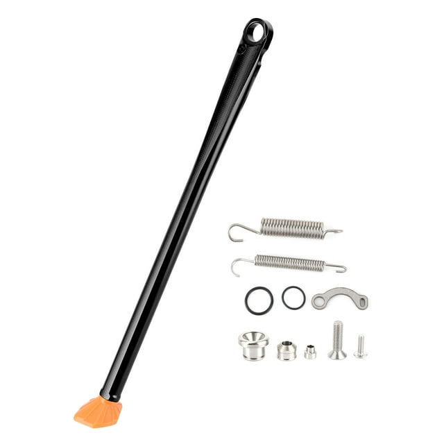 Soporte lateral de aleación de aluminio CNC, accesorio apto para Husqvarna FE 250 FE 350 TE 125, varilla negra, pie naranja