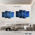 thumbnail image 3 of Elephant Stock Water Drop Ripple Wall Art - Horizontal Multi Panel Canvas - Living Room Wall Decor - Nature Multi Panel - Blue And Black Decor - 75" x 48", 3 of 4