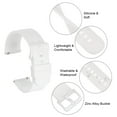 thumbnail image 6 of Uxcell Silicone Watch Bands, 18mm Watch Strap Zinc Alloy Buckle Quick Release, White, 6 of 6