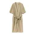 thumbnail image 4 of Celivon Terry Cloth Robes For Women Spring Autumn Long Pajamas Smooth Absorbent Quick Drying Short Sleeved Robe Bathrobe, 4 of 4