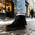 thumbnail image 3 of Bnwani Womens Boots,Winter Boots,Non-slip,Round Toe,Lace-Up,Warm,Black,40(US:7.5), 3 of 7