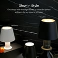 thumbnail image 6 of GLOVI Wine Bottle Lamp with Luxurious Metal Shade — Premium Decorative Rechargeable LED Wireless Bottle Light, Dimmable Lights, Waterproof for Indoor and Outdoor Dining (White) By LINKSTYLE, 6 of 13