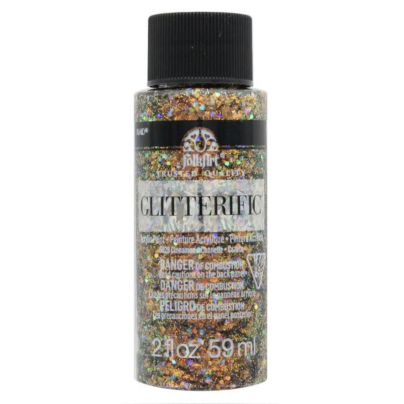 (2 pack) FolkArt Glitterific Acrylic Paint - Cinnamon, 2 oz