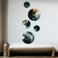 thumbnail image 3 of Designart "Marble Liquid Ink Blue and White I" Abstract Marble Metal Wall Art Set of 5 Piece, 3 of 5