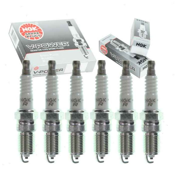 6 pc NGK V-Power Spark Plugs compatible with Mazda B3000 3.0L V6 2004-2008