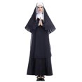thumbnail image 2 of Nun Costume Black Monastery Maria Cosplay Costume Women Halloween Carnival Party Performance Costume, 2 of 4