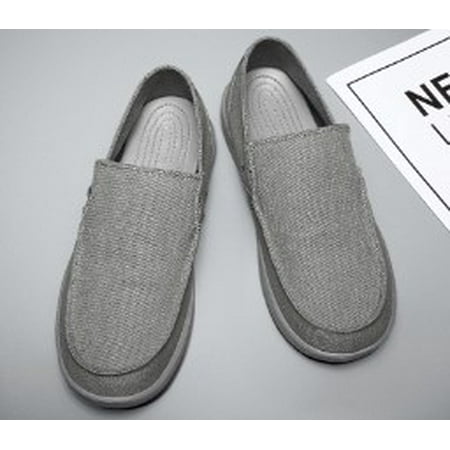 

Mens Canvas Shoes Slip On Loafers Deck Shoes Walking Lightweight Causal Slip-ons