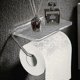 thumbnail image 3 of Luxury Gold Toilet Paper Holder with Shelf No Punching Acrylic Roll Paper Holder Tissue Hanger Bathroom Accessories Bathroom, 3 of 5