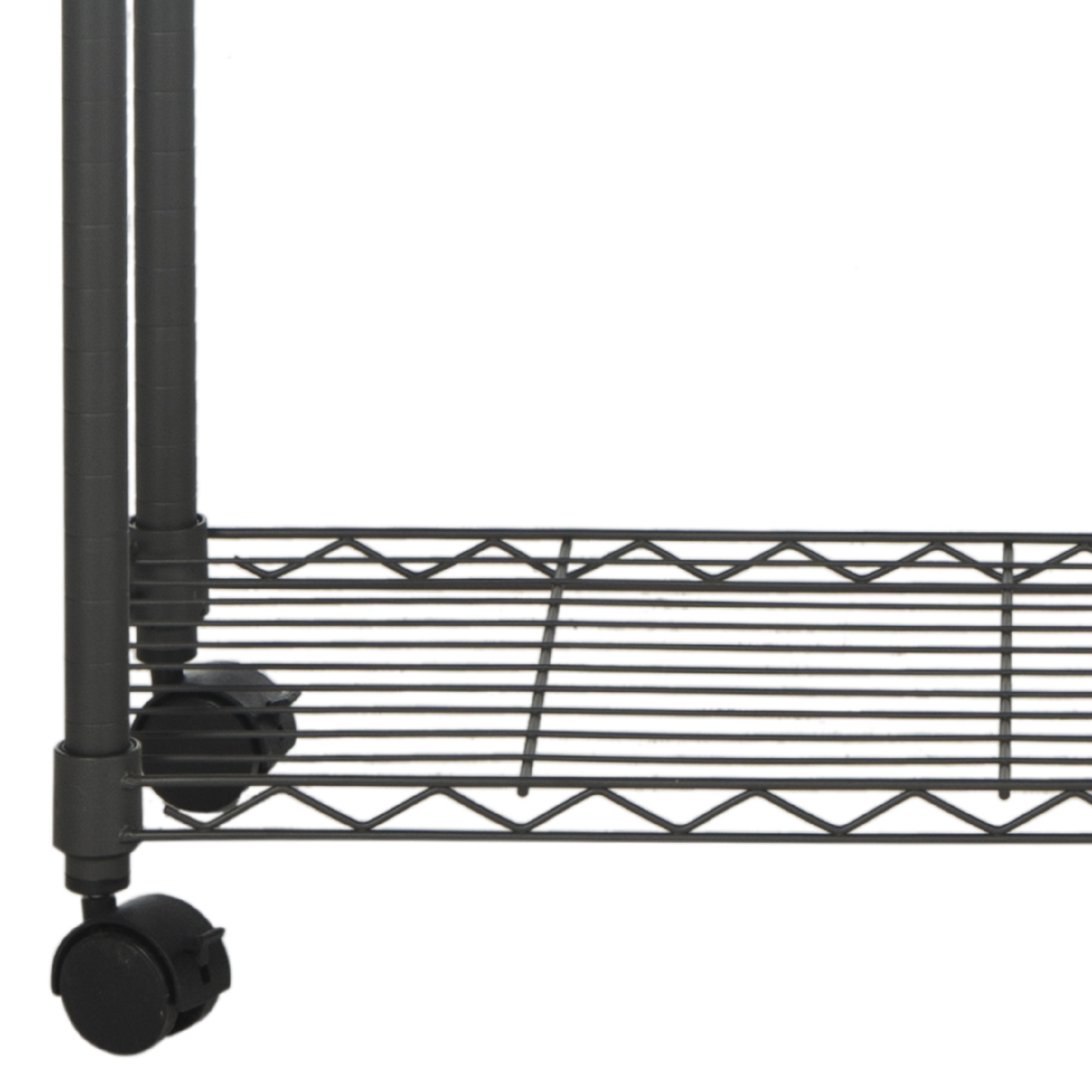 Safavieh Giorgio Chrome Wire Double Rod Clothes Rack with Casters - image 5 of 6