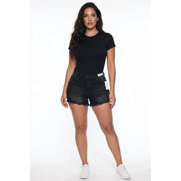 PTCL Women's Stretch Denim Shorts Black Wash