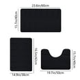 thumbnail image 3 of Foam Bath Mat 3 Set Bathroom Rugs For 3 Pcs Toilet Mats Universal Soft Comfortable Water Absorption Non-Slip Thick Machine Washable Easier To Dry Dark, Usupdd 2025 Foam Bath Mat 3, 3 of 6
