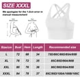 thumbnail image 2 of Ropa interior deportiva de alto impacto para mujer, ropa interior deportiva para correr con tiras cruzadas en la espalda, ropa interior con copas desmontables, color blanco, 2 of 5