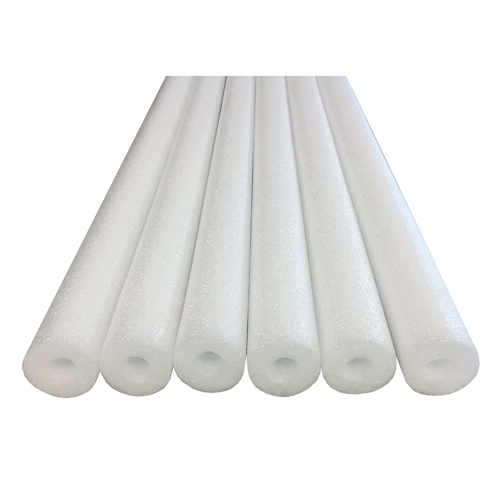 Oodles of Noodles Deluxe Foam Pool Swim Noodles 6 PACK White 52 Inch
