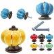 thumbnail image 1 of Paquete de 6 pomos de cajón de cerámica con forma de calabaza para cajones y armarios de cocina, varios colores JAMW Sencillez, 1 of 3